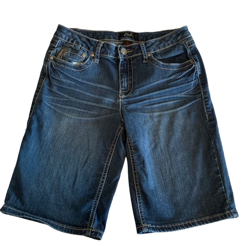 Earl‎ long shorts size 6 blue dark Wash denim  jean shorts